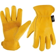 Kim Yuan Leather Work Gloves for Gardening,Yard Work, Farm, Construction 1Pair