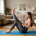 thumbnail image 4 of Figure 8 Resistance Band with Handles, Elastic Bands for Working Out, Arm, Back, Shoulder Training Elastic Ropes, Exercise Equipment for Yoga, Pilates, Pink, AKLJWH, 4 of 9