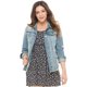 thumbnail image 1 of Aeropostale Womens Destroyed Punk Denim Chaleco, Azul, X-Small, 1 of 3