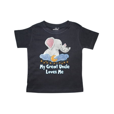 

Inktastic My Great Uncle Loves Me Cute Elephants Clouds Moon and Stars Gift Toddler Boy or Toddler Girl T-Shirt