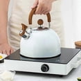 thumbnail image 3 of Stainless Steel Tea Kettles Whistling Pot With Ergonomic Bakelite Handle Kettle For Stove Top All Heat Sources 2.5L, 3 of 5