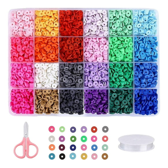 24 Grids 6mm Soft Pottery Pieces Box Set Gift Lightweight for Beginners to Make Crafts