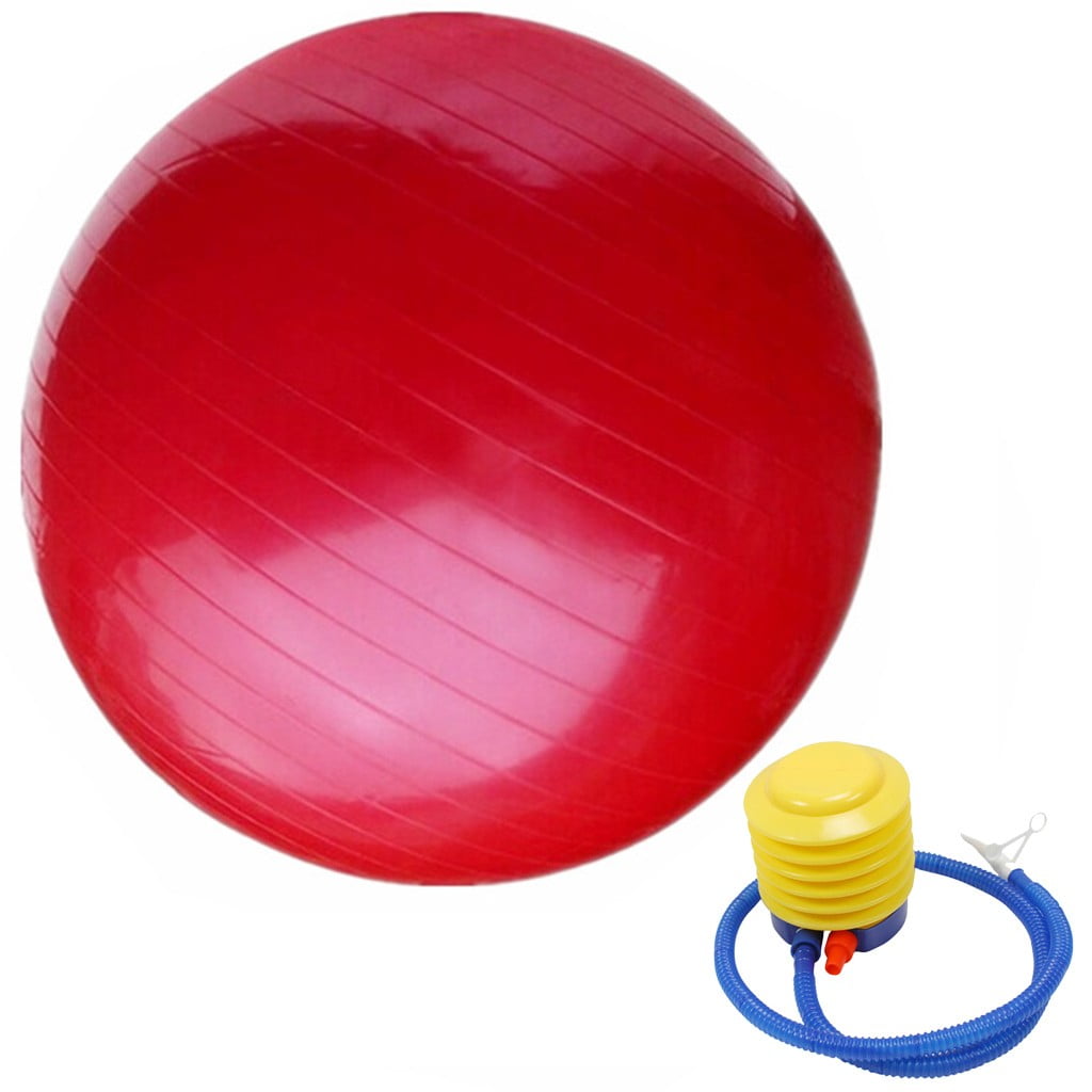 Hoksml Outdoor Exercise Gym Yoga Ball Fitness Pregnancy Birthing Burst Pump 45cm Clearance Red