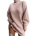 thumbnail image 1 of Robes en Tricot Côtelé pour Femmes Extensibles Manches Longues Robes pour Femmes Filles Dames, 1 of 4