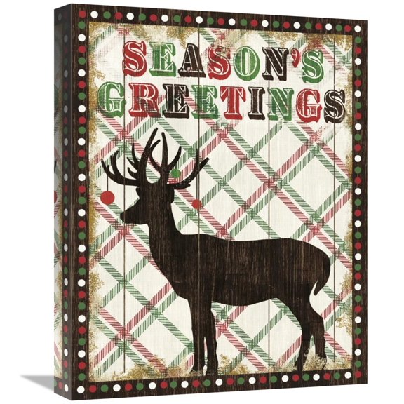 Global Gallery's 'Simple Living Holiday Seasons Greetings' By Michael Mullan Stretched Canvas Wall Art