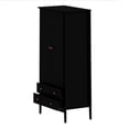 thumbnail image 5 of Crown Full Wardrobe with Hanging and 2 Drawers in Black, 5 of 7
