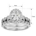 thumbnail image 5 of SuperJeweler 1 1/2 Carat Oval Shape Diamond Bridal Set In 14 Karat White Gold For Women, 5 of 6