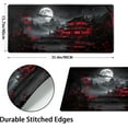 thumbnail image 2 of Black Red Japanese XXL Mouse Pad - 35.4x15.7 Inch Design Style, Extended Large Gaming Mousepad, Non-Slip Rubber Base, Stitched Edges, Perfect for Home Office, 2 of 6