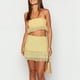 thumbnail image 4 of Conjuntos de Verano de 2 Piezas para Mujer: Top de Tubo Sin Tirantes de Encaje y Minifalda con Volantes, Conjuntos para Salir Amarillo M, 4 of 9