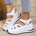 thumbnail image 6 of White Women'S Slide Sandals Roman Style Hollow Out Open Toe Chunky Sole Soft Footwear Suitable For Spring Summer Daily Casual And Outdoor Wear Size 43, 6 of 8
