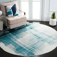 thumbnail image 2 of SAFAVIEH Skyler Steward Distressed Area Rug, Ivory/Teal, 6'7" x 6'7" Round, 2 of 8