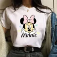thumbnail image 3 of Camiseta de algodón de Mickey Minnie Mouse de Disney para niños, camiseta de manga corta de verano para niños, camisetas casuales Kawaii, ropa para bebés, 3 of 5