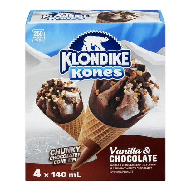 Klondike Cornet Vanille et Chocolat - 4 x 140ml