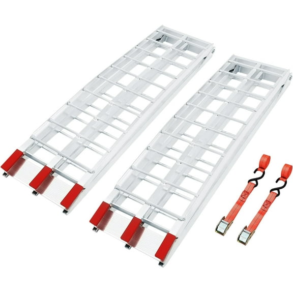 Loading Ramps 89.8x11inch Aluminum 2Pcs Foldable Loading Ramps Truck Ramps Motorcycles Ramps Trailers Ramps Portable Truck Ramp Pair Holds Up to 3000 lbs for ATVs Lawn Mowers Truck Trailer