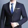 thumbnail image 3 of 3pcs Men's Suit Brooch Pin Badge with Chains - Lapel Pin for Men's Shirts, 3 of 5