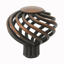 GlideRite 1.5 in. Twisted Round Birdcage Cabinet Knobs, Rustic Bronze, Pack of 10