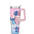 thumbnail image 2 of 40oz Cartoon Movie Stainless Steel Tumbler with Lid and Straw,Spill Proof Cartoon Travel Cup for Cartoon Lovers Double Wall Vacuum Insulated Coffee Mug with Handle Pink, 2 of 7