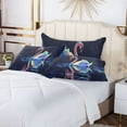 thumbnail image 6 of Colorful Swimming Swan Plush Pillow Cases Body Size Ultra Soft Warm Pillowcases with Zipper 20"x54", 6 of 9