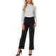 thumbnail image 2 of BLUSAS DE TRABAJO PARA MUJER INSPIRE CHIC Cuello de Lazo de Cuadros Manga Larga S Blanca Negra, 2 of 6