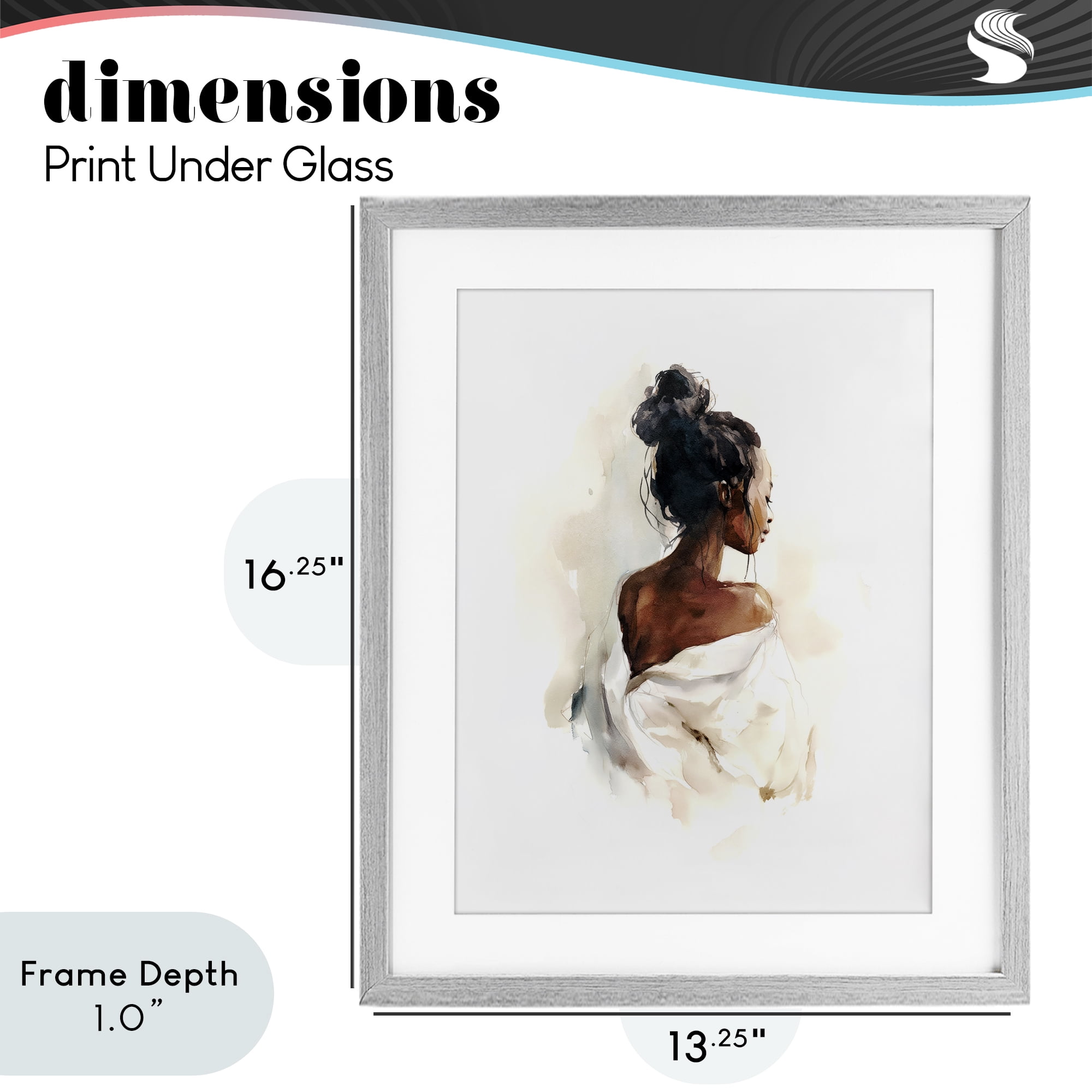 Stupell Industries Chic From Behind Gray Framed Print Under Glass, design by Svetlana Aleynikova