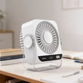 thumbnail image 5 of Rechargeable USB Desk Fan with 5 Speeds, Quiet Portable Fan with Digital Display, Ice-Cold Air Function and 180° Tilt Suitable for Bedroom Office Travel Camping RV, 5 of 5