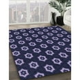 thumbnail image 3 of Ahgly Company Machine Washable Indoor Square Transitional Night Blue Area Rugs, 7' Square, 3 of 7