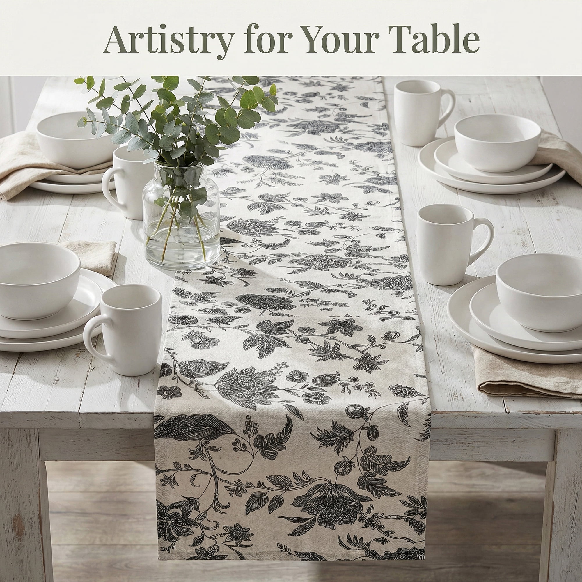 Unique Bargains Birthday Decorations Long Cotton Kitchen Runner Black 11.8x78.7in