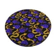 thumbnail image 6 of Uemuo Golden Snake And Purple Rose Pattern Round Bar Stool Seat Covers Washable Stool Cushion Slipcover Elastic Bar Chair Covers-14 inch, 6 of 7