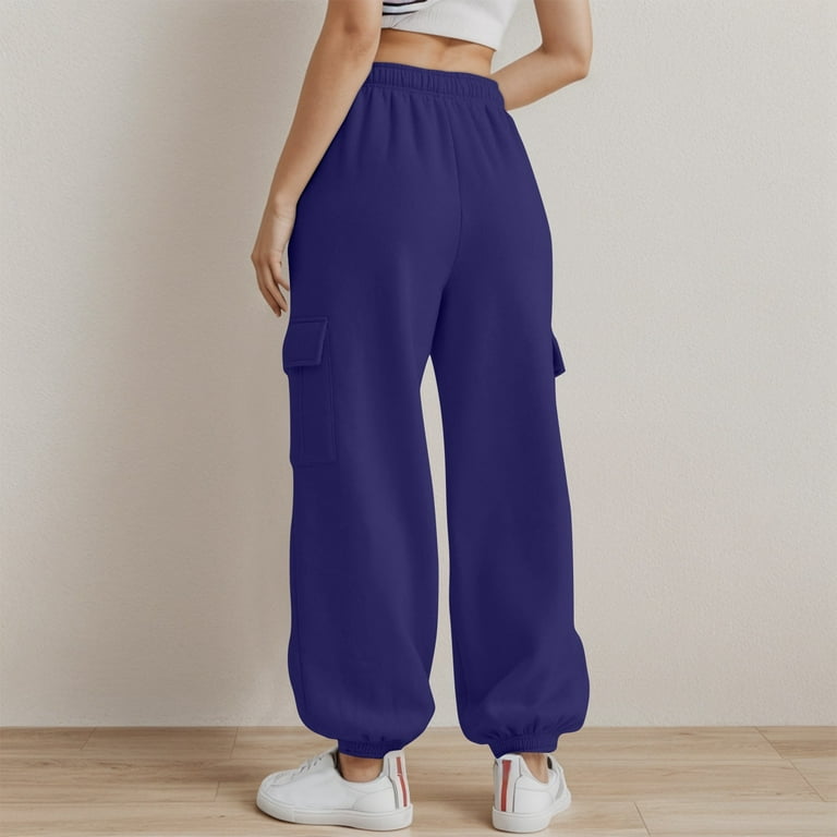 Womens Sweatpants, Casual Loose Fleece High-Waisted Jogging Pants