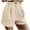 Beige, variant on Xixinqiwan Women's Twill Shorts Relaxed Casual High Waist Pocketed Denim Shorts Button Dressy Work Short with Pockets Athletic Breathable Sports Shorts