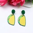 thumbnail image 4 of BNNG Mexican Carnival Earrings Stud Earrings Hat Violin Colorful Print Simple Fashion Geometric Earrings Earrings Accessories Female Elegant Hexagon-Shaped Alloy Earrings Acrylic Earrings For Women, 4 of 4