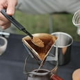 thumbnail image 5 of 2pcs Portable Foldable Coffee Filter Stainless Steel Easy Clean Reusable Coffee Funnel Paperless Pour Over Holder Coffee Dripper, 5 of 9
