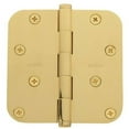 thumbnail image 3 of Baldwin 1140031I 4 x 4 in. Radius Mortise Corner Hinge&#44; Unlacquered Bright Brass, 3 of 7