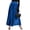Royal Blue, variant on Women Velvet Pleated Maxi Skirt Elastic High Waist Glam Holiday Party Long Skirt Gold S