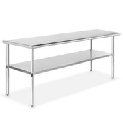 Gridmann NSF Stainless-Steel Commercial Kitchen Prep & Work Table - 72 x 24 Inches