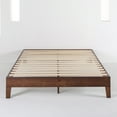 thumbnail image 3 of Best Price Mattress Naturalista Grand 12 Inch Solid Wood Platform Bed with Wooden Slats, Full, Espresso, 3 of 8