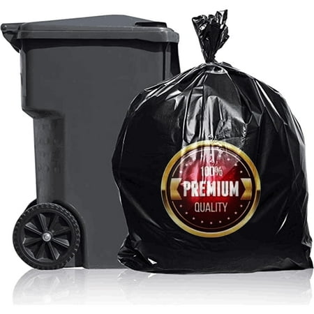 55 Gallon Trash Bags, Heavy Duty Outdoor Garbage Bags (50 Count) For Waste, Lawn And Leaf ,1.5 Mil