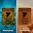 thumbnail image 6 of (2 Pack) Tornado Shelter Keep With Symbol OSHA Warning Sign 7 Inch X 10 Inch Plastic Sign, Weather Resistant, UV Protected for Workplace, Business, and Construction Site, Made in the, 6 of 8