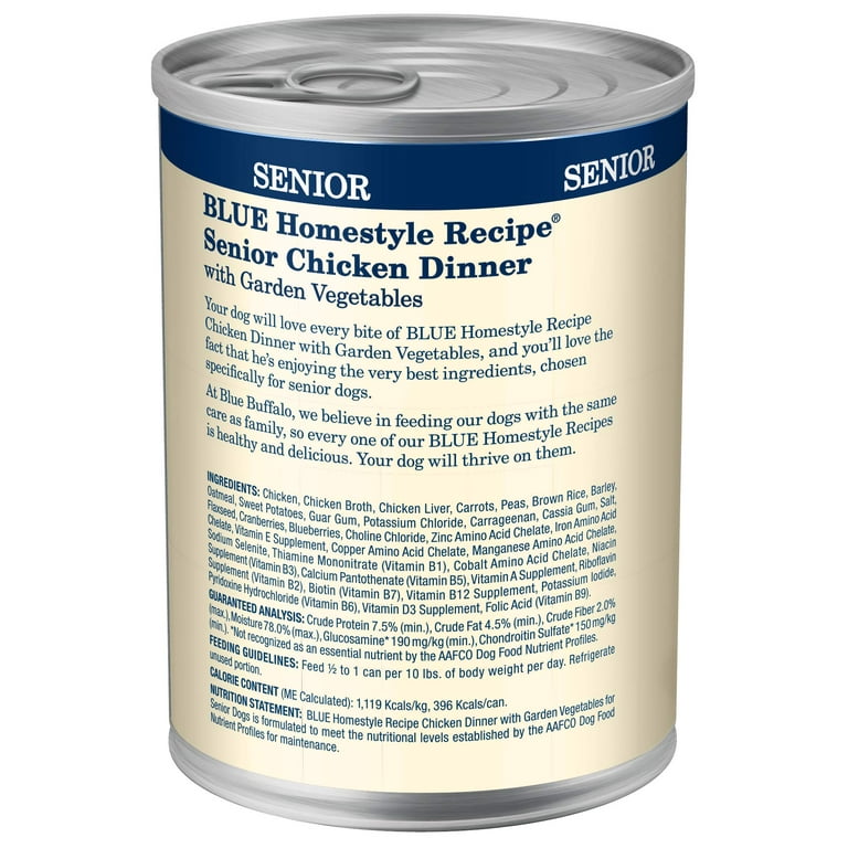 Blue Buffalo Homestyle Recipe Natural Senior Wet Dog Food Chicken