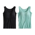 thumbnail image 1 of Womens Cotton Camisole Adjustable Camisole With Frame Bra Stretch Undershirt, 1 of 6