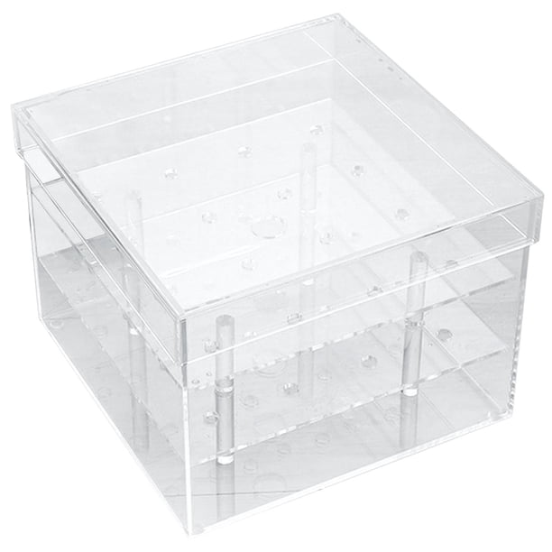 Jarrón acrílico con flores, centro de mesa decorativo para el hogar o la boda, resistente a roturas. 16 hoyos
