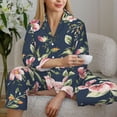 thumbnail image 6 of Uemuo Vintage Floral Pattern Womens Pajama Sets,PJ Set for Women,Pajamas for Women Logo,Long Sleeve Pajama Set for Women,Soft Long Sleeve Top With Pants-XX-Large, 6 of 9