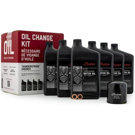 Polaris Thunderstroke Oil Change Kit, Fits 111 and 116 engines, Part 2889311, 6 Quarts of 20W-40 Semi-Synthetic Motor Oil, 1 Filter & 2 Washers