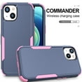 thumbnail image 2 of for iPhone 13 Mini Case, Defender Case Compatible with iPhone 13 Mini Case, Hybrid Heavy Duty Military Grade Full-Body Drop Shockproof Dustproof 3-Layers Rugged Protective Phone Cover, 
Royalblue/Pink, 2 of 6