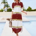 thumbnail image 3 of maroon burgundy Long Sleeved Shirt Dress Aesthetic clothing Women's dresses, 3 of 6