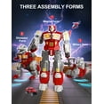 thumbnail image 4 of Transforming Toys - Dinosaur Robot Action Figures - Magnetic Assembling Robot Toys for Kids All-in-One Design Transforming Animals, Robots, Military Base Including Battle Guns, Cars, Airplane Models, 4 of 5
