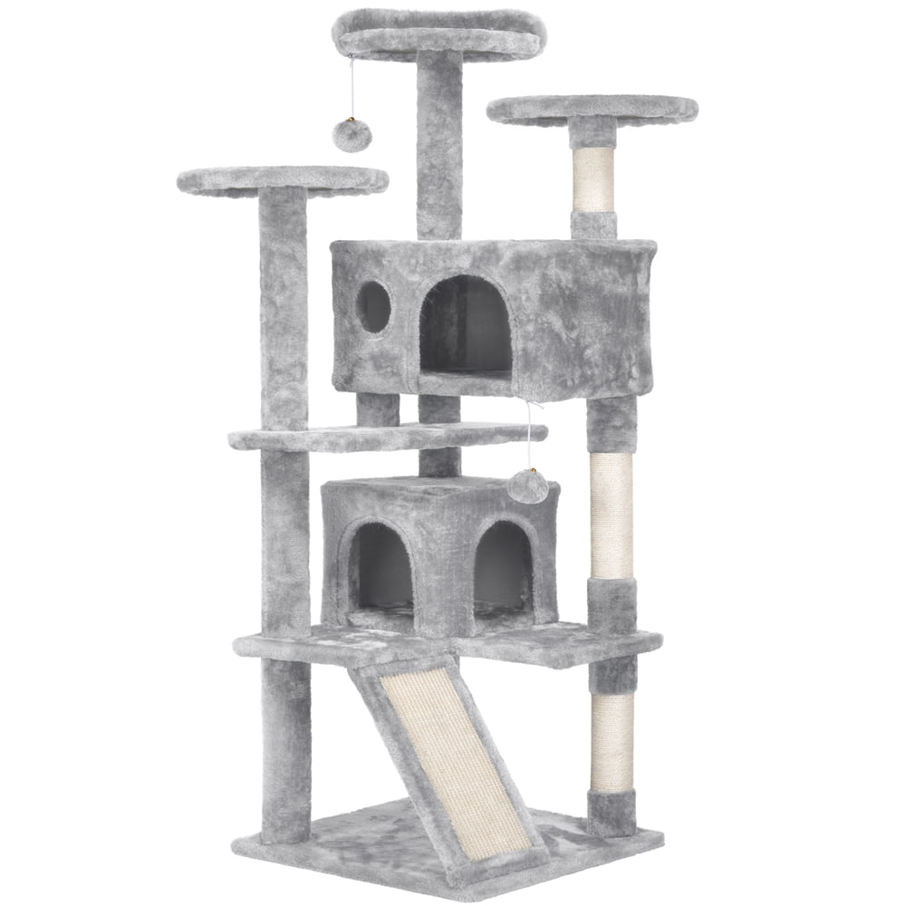 yaheetech-55-h-cat-tree-condo-kitten-tree-tower-w-2-condos-fur-ball