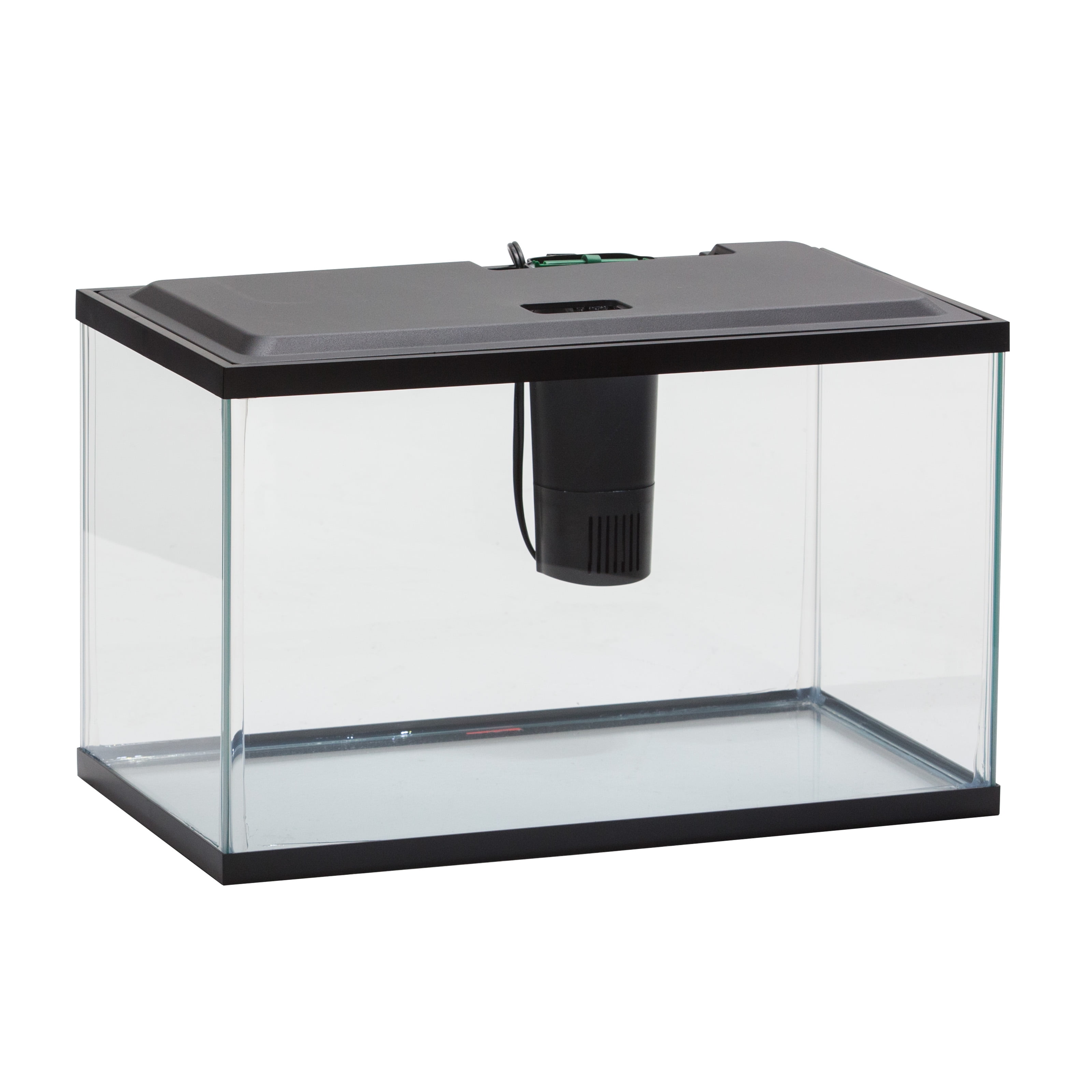 10 Gallon Aquarium Kit Set Fish Tank Led Light Hood Filter