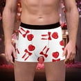 thumbnail image 2 of Men's Funny Novelty Heart Print Boxer Briefs Underwear Valentine's Day Comfortable Fit Everyday Wear White L, 2 of 5