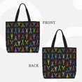 thumbnail image 2 of Color Scissors Hair Stylist Salon Zippered Tote Bag Large Capacity Shoulder Handbag for Shopping, Work, Travel, 2 of 7